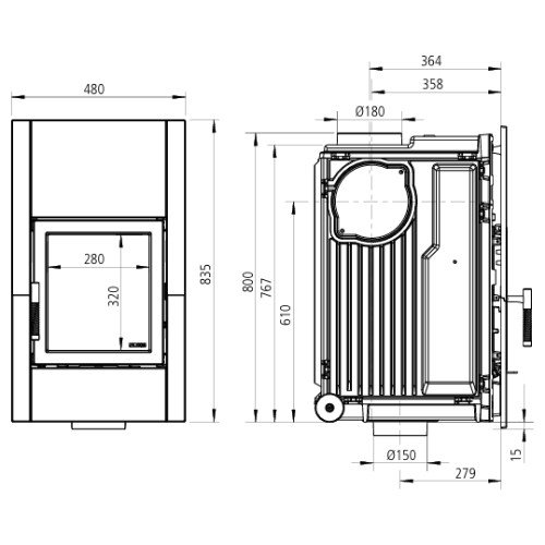 Heizeinsatz Leda Brillant H2 (10 kW)